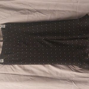 Fun and flirty black chiffon with polkadot skirt